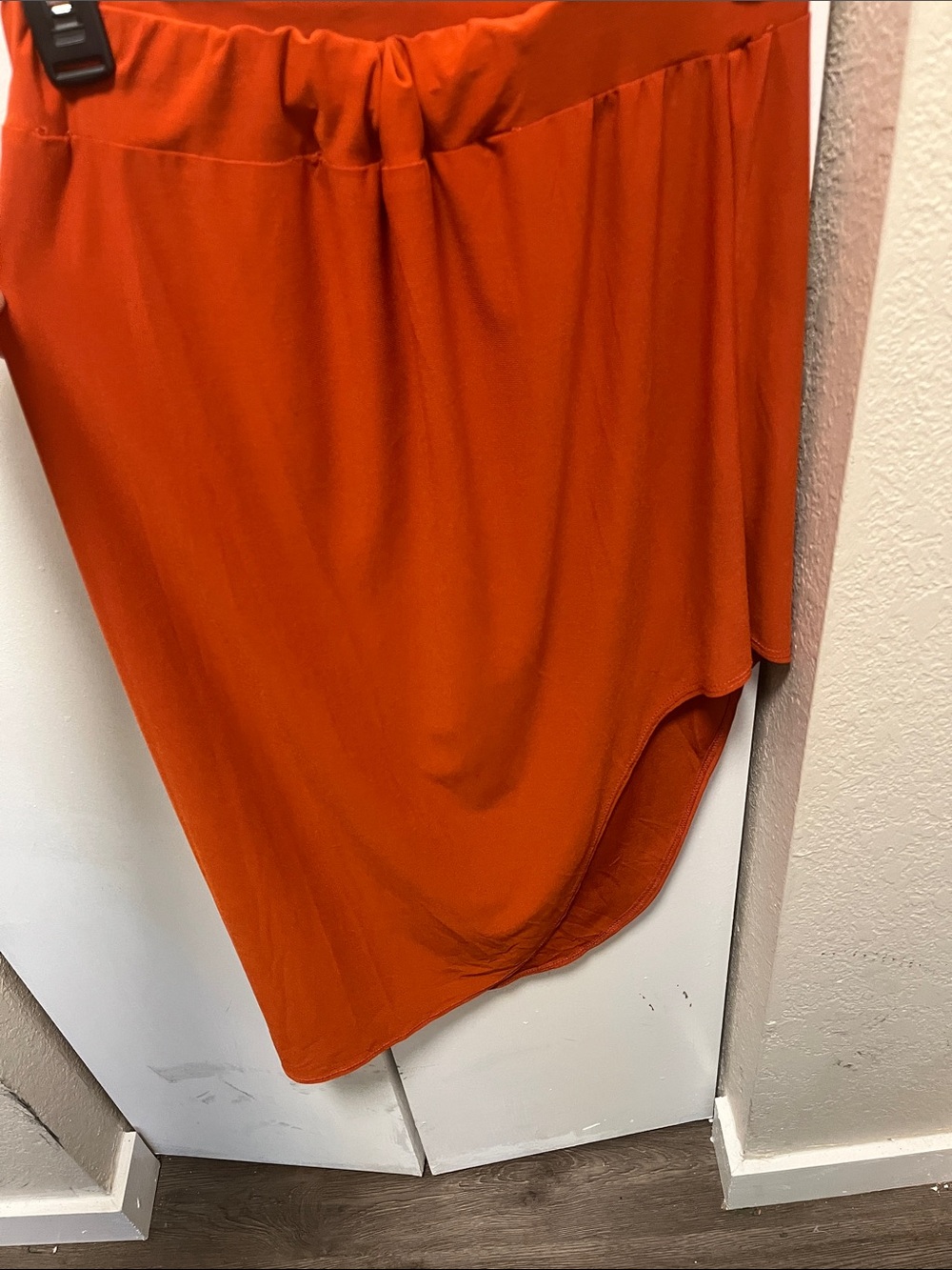 High-Low Tulip Hem Skirt in Vibrant Orange